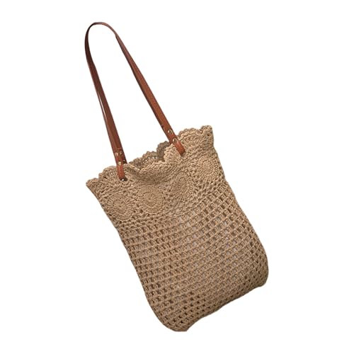 ZHENNB Women Beach Bag Häkeln Schulter Mode Handtasche Handgewebe von ZHENNB