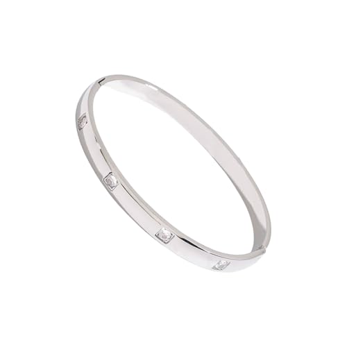 ZHENNB Zeitgenössisches Einstellbares Armband Edelstahl Minimalistischen Schmuck Perfekt Für Arbeit von ZHENNB