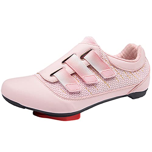 Damen Fahrradschuhe Sommer Rennrad Indoor Radsportschuhe Kompatibel Mit Peloton Delta Cleats Buffer Fashion,Rosa,41 EU von ZHENSI