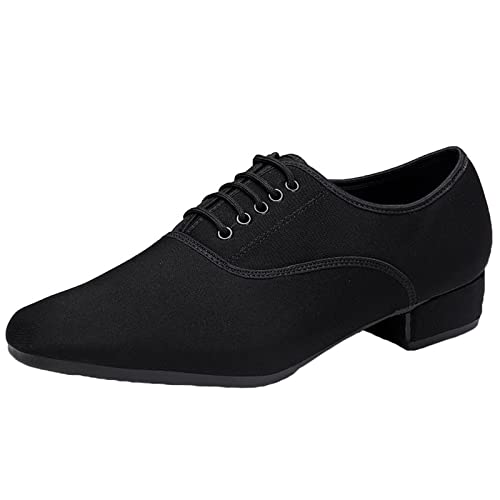 Moderne Tanzschuhe Für Herren Mit Durchgehender Sohle Für Lateinamerikanische Tanzschuhe Leicht Atmungsaktiv Für Drinnen Und Draußen,Black b,42 EU von ZHENSI