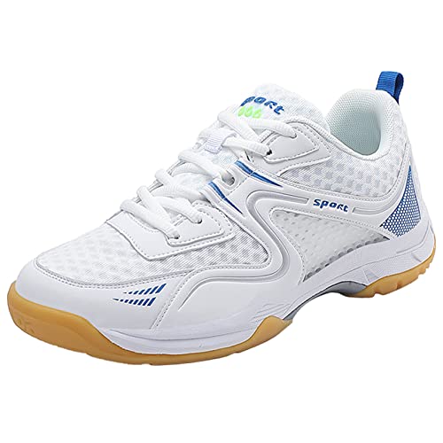 ZHENSI Badmintonschuhe Für Herren Leichte Hallenschuhe Unisex rutschfest Atmungsaktiv Lässig,Blau,43 EU von ZHENSI