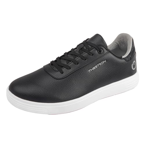 ZHENSI Damen Golfschuhe, wasserdichte Golfschuhe Ohne Spikes rutschfeste Leichte Freizeit-Sneaker,Schwarz,40 EU von ZHENSI