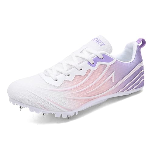 ZHENSI Frauen Track Spikes Schuhe Racing Laufschuhe Für Sprint Springen Leichtathletik,Lila,39 EU von ZHENSI