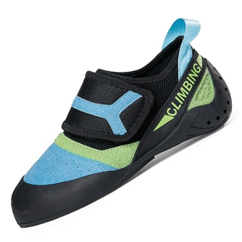 ZHENSI Kletterschuhe Anfänger Boulderschuhe Für Männer Frauen Und Kinder rutschfeste Trainingsschuhe Zum Klettern,Blau,40 EU von ZHENSI