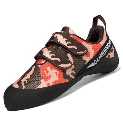 ZHENSI Kletterschuhe Für Herren Und Damen Boulderschuhe Für Anfänger Sportklettern,Braun,43 EU von ZHENSI
