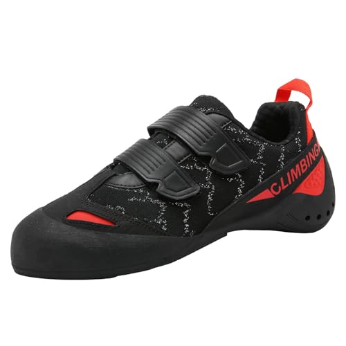 ZHENSI Kletterschuhe Herren Damen Jugend Anfänger Professionelles Klettern Bouldern Trainingsschuhe,Schwarz,41 EU von ZHENSI