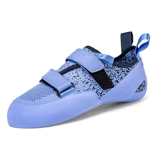 ZHENSI Kletterschuhe Herren Professionelle Boulderschuhe Mesh Leichtgewicht Für Indoor Outdoor Sport,Blau,45 EU von ZHENSI