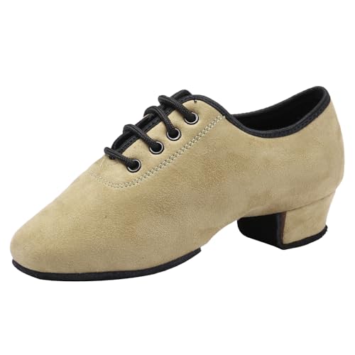 ZHENSI Latein-Tanzschuhe Damen Wildleder Geteilte Sohle Kinder Für Den Innenbereich Moderne Tanzschuhe Mit Niedrigem Absatz,Grün,39 EU von ZHENSI