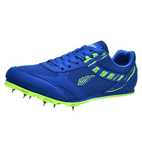 ZHENSI Leichtathletik-Schuhe Für Herren Teenager Laufen Rennen Sprint Spikes Leicht Springen Sportlich Für Jungen Und Mädchen,Blau,37 EU von ZHENSI