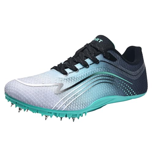 ZHENSI Leichtathletik Spikes Schuhe Männer Frauen Racing Laufschuhe Sneakers Leichte Sprint Springen Schuhe,Grün,39 EU von ZHENSI