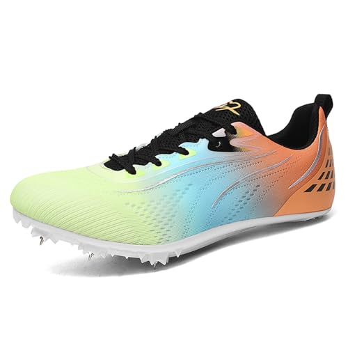 ZHENSI Leichtathletikschuhe Herren Damen Kinder Spikes Sneakers Mesh Bequeme Spring- Und Rennlaufschuhe,Blau,37 EU von ZHENSI