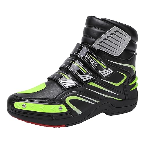 ZHENSI Motorradschuhe Herren Straßenmotorradstiefel Selbstklebend Mit Knöchelstütze Für Reisen Auf Reisen,Grün,38 EU ZHENSI Motorradschuhe Herren Straßenmotorradstiefel Selbstklebend Mit Knöchelstütze Für Reisen Auf Reisen,Grün,38 EU von ZHENSI