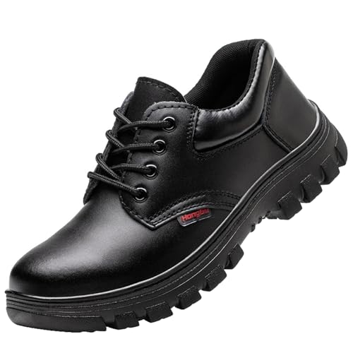 ZHENSI Sicherheitsschuhe Mit Stahlkappe Für Herren Und Damen Oxford-Schuhe rutschfest Für Küche Und Restaurant,Schwarz,40 EU von ZHENSI