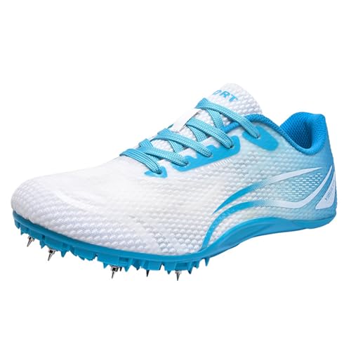 ZHENSI Spikes Laufschuhe Leichtathletik Schuhe Männer Frauen Sprint Springen Racing Sneakers Für Kinder,Blau,38 EU von ZHENSI
