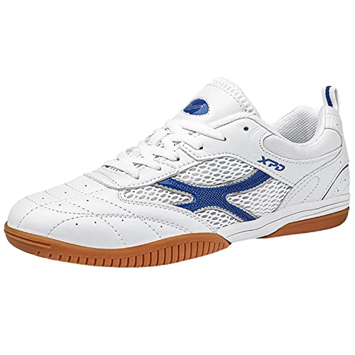 ZHENSI Tischtennisschuhe Herren Damen Indoor Sneakers Anti-Rutsch Leicht Atmungsaktiv Weich Für Kinder Erwachsene,Blau,37 EU von ZHENSI