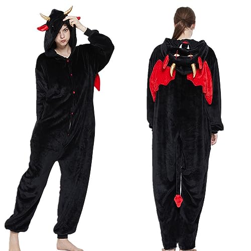 ZHER-LU Dickens, Tier-Einteiler für Erwachsene, Pyjama, Halloween, Cosplay, Unisex, Größe L von ZHER-LU