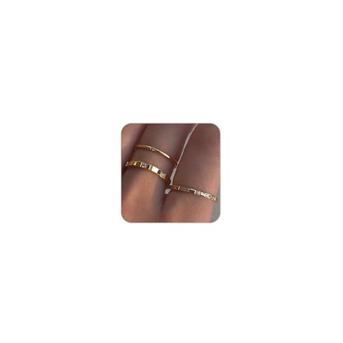 ZHESHY Ring Gold Set Frauen 14 Karat Vergoldete Goldene Ringe Goldring Stapelringe Zirkonia Fingerring Knöchelringe Daumenringe Wasserfest Statement Ring Gold Schmuck Für Damen Mädchen Größe 52-62 ZHESHY Ring Gold Set Frauen 14 Karat Vergoldete Goldene Ringe Goldring Stapelringe Zirkonia Fingerring Knöchelringe Daumenringe Wasserfest Statement Ring Gold Schmuck Für Damen Mädchen Größe 52-62 von ZHESHY