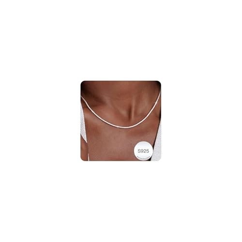 ZHESHY 925 Sterling Silber Kette Halskette Damen Feine Kette Silber 925 Panzerkette Singapurkette Glänzende Silberkette 925 Ohne Anhänger Antioxidation Breite 0,8/1,1/1,2/1,5mm Länge 40cm-55cm ZHESHY 925 Sterling Silber Kette Halskette Damen Feine Kette Silber 925 Panzerkette Singapurkette Glänzende Silberkette 925 Ohne Anhänger Antioxidation Breite 0,8/1,1/1,2/1,5mm Länge 40cm-55cm von ZHESHY