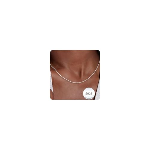 ZHESHY 925 Sterling Silber Kette Damen Verstellbare Halskette einer Breite von 1/1,2/1,3/1,5 Silberkette Damen 925 ohne anhänger Wasserfest 40CM-55CM ZHESHY 925 Sterling Silber Kette Damen Verstellbare Halskette einer Breite von 1/1,2/1,3/1,5 Silberkette Damen 925 ohne anhänger Wasserfest 40CM-55CM von ZHESHY