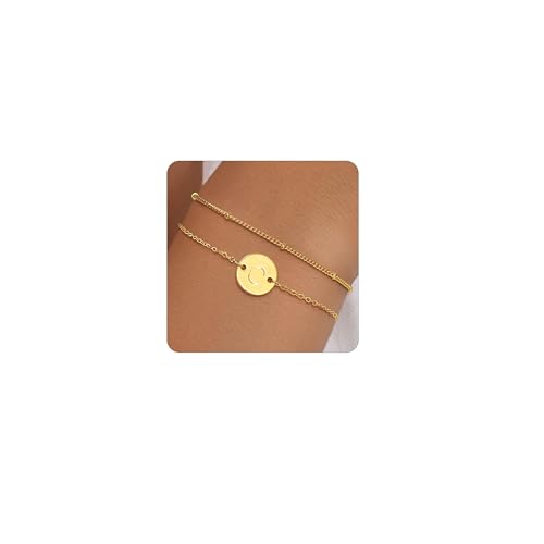 ZHESHY Gold Armband Damen 14k Gold Buchstaben Initialen Armbänder Armreifen A-Z Goldenes Charm Armkette Bracelet Personalisiert Verstellbare Goldschmuck Damen Für Frauen Teenager Mädchen Geschenke ZHESHY Gold Armband Damen 14k Gold Buchstaben Initialen Armbänder Armreifen A-Z Goldenes Charm Armkette Bracelet Personalisiert Verstellbare Goldschmuck Damen Für Frauen Teenager Mädchen Geschenke von ZHESHY