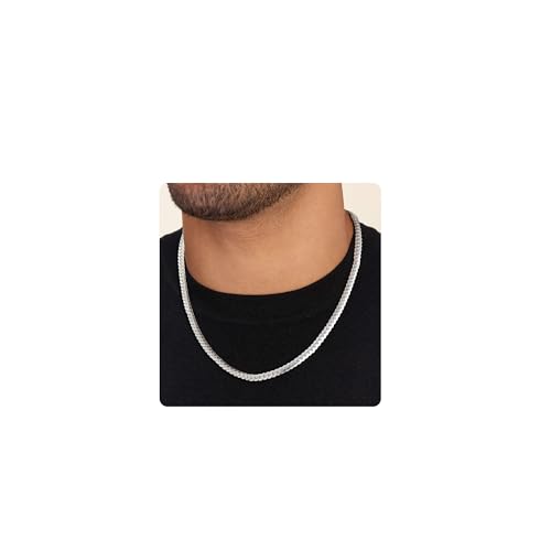 ZHESHY Halskette Herren Edelstahl Panzerkette Kette Silber Männer Kubanische Gliederkette Men's Necklace Schmuck Geschenk Herren Damen ZHESHY Halskette Herren Edelstahl Panzerkette Kette Silber Männer Kubanische Gliederkette Men's Necklace Schmuck Geschenk Herren Damen von ZHESHY