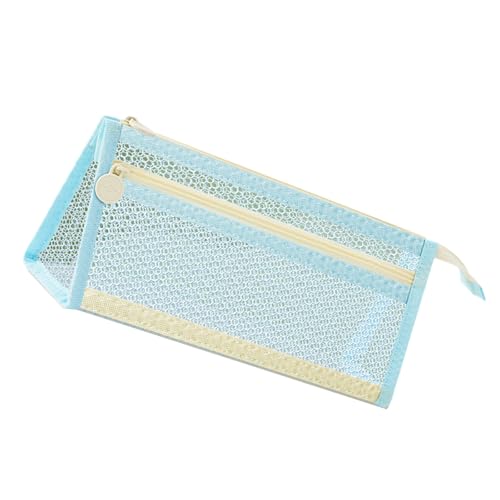 ZHGFXIN Bleistiftbeutelbeutel Beutel Case Clear Bleistiftkoffer Doppelschichten Beutel Stifthalter Schulbüro Liefert Klare Taschen Doppelschichten Mesh Organisatoren von ZHGFXIN