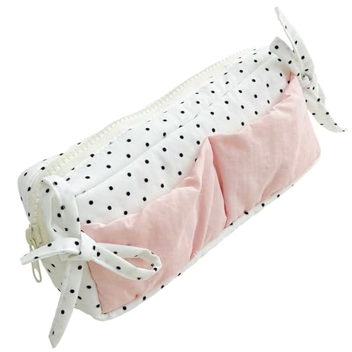 ZHGFXIN Bowknot Fabric Bleistift Hülle Große Stiftbeutel Große Kapazität Bleistift Organizer Reise Kosmetikbeut von ZHGFXIN