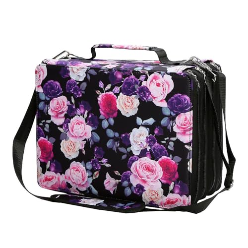 ZHGFXIN High Kapazität Leder Marker Tasche Mit Hoher Kapazität 168/224 Slot Organisatoren Mit Reißverschlussbeutel Reißverschlüsse Für Künstler Student Reißverschluss Stifthalter von ZHGFXIN