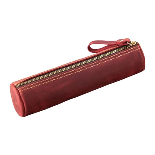 ZHGFXIN Tragbare Lederstiftbeutel Beutel Leichte Brunnen Stiftkoffer Reißverschluss Brunnen Stiftschutz Für Schulbüro Reise Lederstifte Hülle von ZHGFXIN