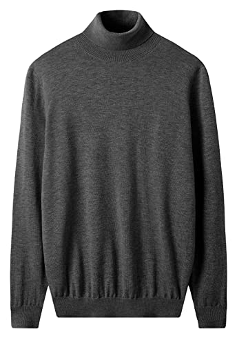 ZHILI Mann wollenen rollkragenklamotten Herbst darauf Rollneck. Von. Rein Wolle denn_Dunkel Grau_XXXX-Large von ZHILI