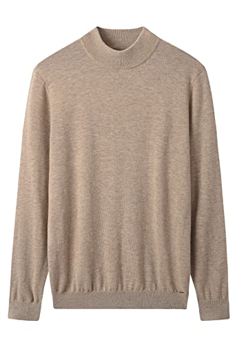 ZHILI Mock Neck Pullover Winter Herren Warm Merino Reine Wolle Gestrickt_Braun_Mittel ZHILI Mock Neck Pullover Winter Herren Warm Merino Reine Wolle Gestrickt_Braun_Mittel von ZHILI