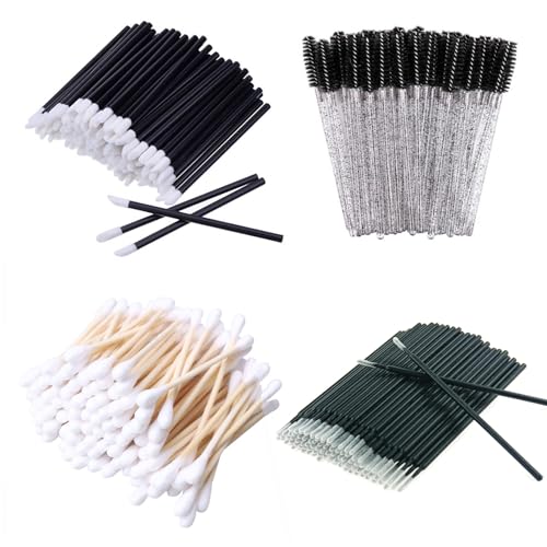 ZHIYE 350 Stück Einweg-Mascara-Stäbe, Lippenstäbe, Wattestäbchen-Set, 50 Stück Wimpernpinsel + 100 Stück Lippenpinsel + 100 Stück Mikro-Applikator-Pinsel + 100 Stück Wattestäbchen, ZHIYE 350 Stück Einweg-Mascara-Stäbe, Lippenstäbe, Wattestäbchen-Set, 50 Stück Wimpernpinsel + 100 Stück Lippenpinsel + 100 Stück Mikro-Applikator-Pinsel + 100 Stück Wattestäbchen, von ZHIYE