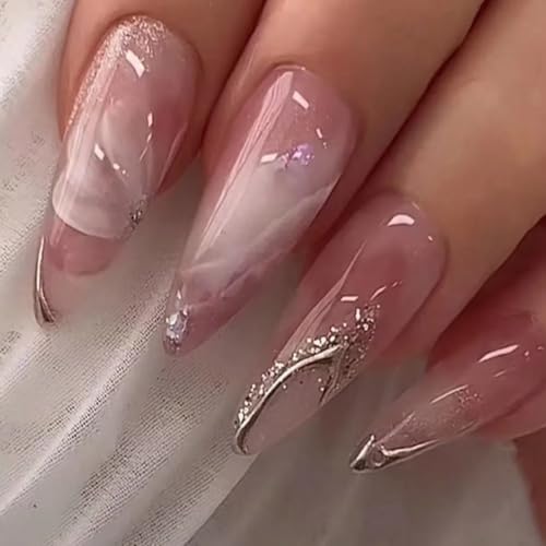 24pcs Press On Nails Pink Three-Dimensional Carving Fake Nails 3D False Nail Tips Finger Manicure for Women and Girls 24pcs Press On Nails Pink Three-Dimensional Carving Fake Nails 3D False Nail Tips Finger Manicure for Women and Girls von ZHJZFZ