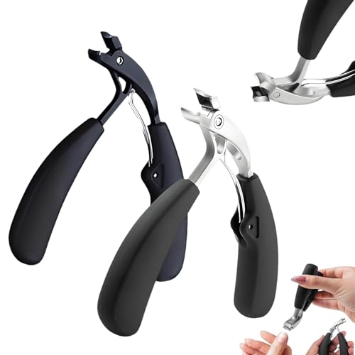 Hatmeo Modern Stainless Steel Large Opening Nail Clippers, Hatmeko Nailmaster Pro, Hatmeko Nail Clippers, Splash Proof Large Toe Nail Clippers for Thick Nails for Adult Men Women Seniors (2Mix) von ZHKVAG
