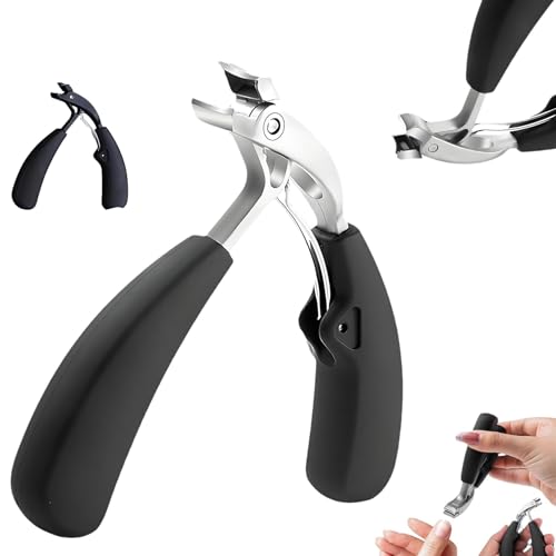Hatmeo Modern Stainless Steel Large Opening Nail Clippers, Hatmeko Nailmaster Pro, Hatmeko Nail Clippers, Splash Proof Large Toe Nail Clippers for Thick Nails for Adult Men Women Seniors (Silver) von ZHKVAG