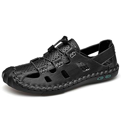 Lässige Ledersandalen mit geschlossenen Zehen und verstellbaren Sport-Sommerschuhen für Herren Lässige Ledersandalen mit geschlossenen Zehen und verstellbaren Sport-Sommerschuhen für Herren von ZHNSHM