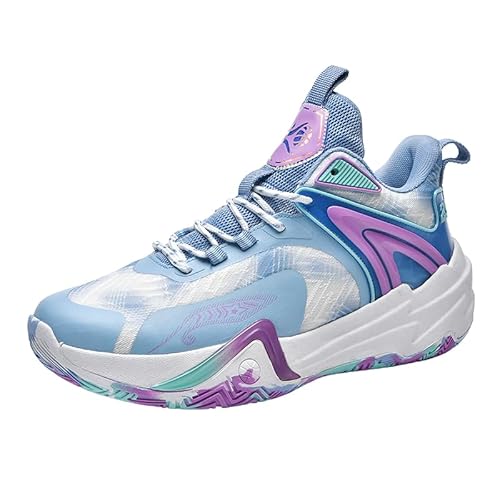 ZHNSHM Basketballschuhe für Damen, modische High-Top-Sport-Sneaker, leichte Volleyballschuhe, Walking, Laufen, Outdoor-Sportschuhe, Blau, 38.5 EU ZHNSHM Basketballschuhe für Damen, modische High-Top-Sport-Sneaker, leichte Volleyballschuhe, Walking, Laufen, Outdoor-Sportschuhe, Blau, 38.5 EU von ZHNSHM