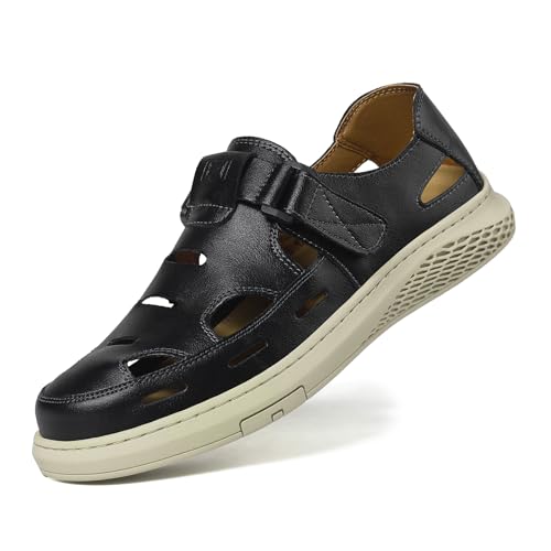 ZHNSHM Herren Sandalen Sommer Lässig Leder trekkingsandalen Herren Outdoor wandersandalen Schuh Komfortabel Fischersandalen ZHNSHM Herren Sandalen Sommer Lässig Leder trekkingsandalen Herren Outdoor wandersandalen Schuh Komfortabel Fischersandalen von ZHNSHM