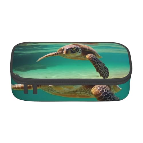 ZHONGSK Federmäppchen mit großem Fassungsvermögen, großes Federmäppchen – Lord Howe Island Meeresschildkröte – Schulschreibwaren-Organizer, Make-up-Tasche mit Reißverschlussfächern für Mädchen, ZHONGSK Federmäppchen mit großem Fassungsvermögen, großes Federmäppchen – Lord Howe Island Meeresschildkröte – Schulschreibwaren-Organizer, Make-up-Tasche mit Reißverschlussfächern für Mädchen, von ZHONGSK