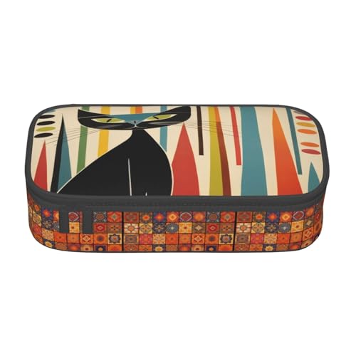 ZHONGSK Federmäppchen mit großem Fassungsvermögen, großes Federmäppchen – moderne Kunst der Mitte des Jahrhunderts – Schulschreibwaren-Organizer, Make-up-Tasche mit Reißverschlussfächern für Mädchen, ZHONGSK Federmäppchen mit großem Fassungsvermögen, großes Federmäppchen – moderne Kunst der Mitte des Jahrhunderts – Schulschreibwaren-Organizer, Make-up-Tasche mit Reißverschlussfächern für Mädchen, von ZHONGSK