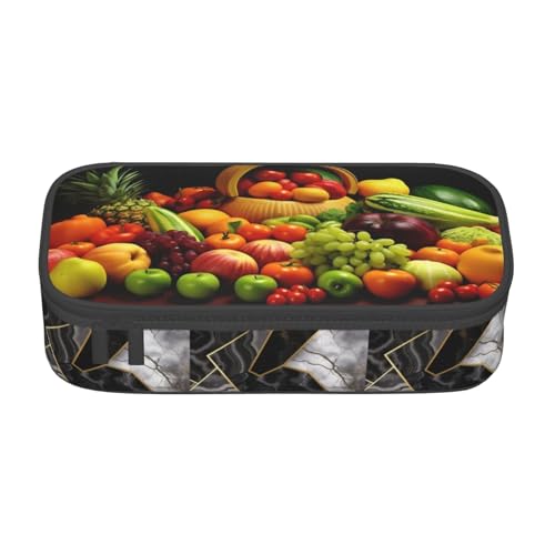 ZHONGSK Federmäppchen mit großem Fassungsvermögen, großes Federmäppchen – verschiedene frische Gemüse, Früchte – Schulschreibwaren-Organizer, Make-up-Tasche mit Reißverschlussfächern für Mädchen, ZHONGSK Federmäppchen mit großem Fassungsvermögen, großes Federmäppchen – verschiedene frische Gemüse, Früchte – Schulschreibwaren-Organizer, Make-up-Tasche mit Reißverschlussfächern für Mädchen, von ZHONGSK