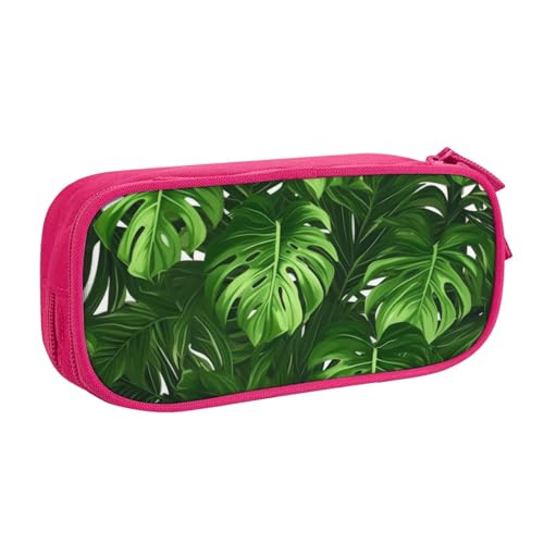 ZHONGSK Große Kapazität Federmäppchen Stifttasche Schreibwaren Tasche Stifteetui mit Fächern Reißverschluss Niedlich Federmäppchen | Monstera Deliciosa Bananenpalme | Stifteetui Organizer für Jungen von ZHONGSK