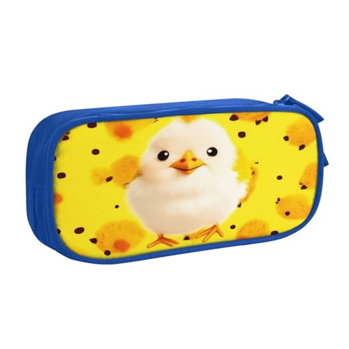 ZHONGSK Große Kapazität Federmäppchen Stifttasche Schreibwarenbeutel Stifteetui mit Fächern Reißverschluss, Niedliche Federtasche | Gelbes Huhn | Stifteetui Organizer für Jungen Mädchen und von ZHONGSK