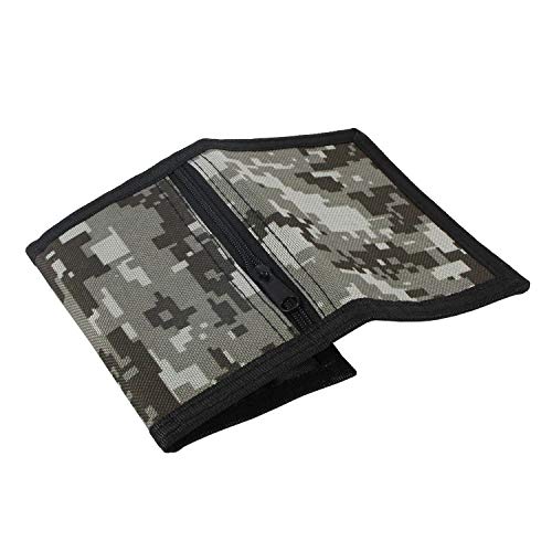 Rfid kleine Geldbörse im Tarnmuster, für Kinder und Erwachsene, dreifach faltbare Geldbörse, mit Reißverschluss Mosaik in Beige S von ZHONYEE