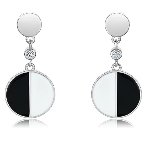 Ohrringe 925 Sterling silber, Stern Ohrstecker mit Einhorn/Blätter/Wassertropfen/Runden/Schneeflocke/Stern anhänger Ohrringe Silberohrringe mit Zirkonia für Damen Mama Geschenk ZHOU LIU FU von ZHOU LIU FU