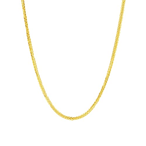 ZHOU LIU FU 18K 750 Gold Panzerkette Gold Kette Länge wählbar:40-45cm (45) von ZHOU LIU FU