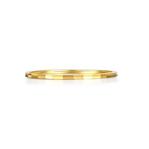 ZHOU LIU FU 18K 750 Gold Stapelringe Gold Band Ring Für Unisex Frauen Männer n Paar Liebhaber Einfacher Schmuckring Mit Geschenken Box Größe 14,8 (46,5) -20.4 （64.0 KH016028 16 von ZHOU LIU FU