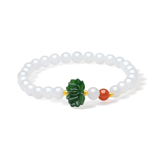 ZHOU LIU FU 18K Gold Armbänder Lotosblume Grün Jade Charm Armbänder 750 Gold Armkette Weiß Jade Beads Armreif Schmuck Geschenk für Damen Mutter Tochter 17cm Y1913847 ZHOU LIU FU 18K Gold Armbänder Lotosblume Grün Jade Charm Armbänder 750 Gold Armkette Weiß Jade Beads Armreif Schmuck Geschenk für Damen Mutter Tochter 17cm Y1913847 von ZHOU LIU FU