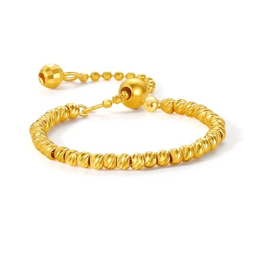 ZHOU LIU FU 18K Gold Ringe Beads Ringe 750 Gold Wasserfest Fidget Ring Schmuck für Damen Mutter Tochter ZHOU LIU FU 18K Gold Ringe Beads Ringe 750 Gold Wasserfest Fidget Ring Schmuck für Damen Mutter Tochter von ZHOU LIU FU