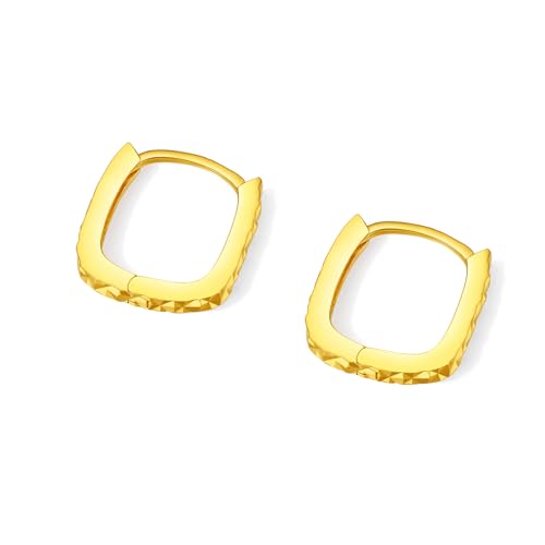 18K Gold Creolen 750 Goldene Ohrringe Wasserfester Echtgold Ohrringe Kleine Schmuck Geschenk für Damen (hoop-3) 18K Gold Creolen 750 Goldene Ohrringe Wasserfester Echtgold Ohrringe Kleine Schmuck Geschenk für Damen (hoop-3) von ZHOU LIU FU